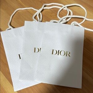 Dior White and Gold Gift Bags X10 pcs